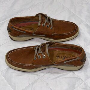 Sperry Top-Sider Mens 9.5M Brown Leather Boat Shoes Non-Marking Sole Casual Deck